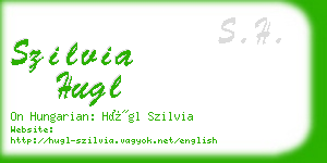 szilvia hugl business card
